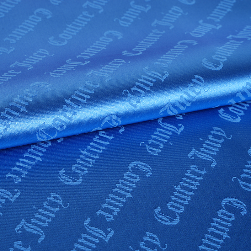 75D Stretch Satin Letter Jacquard Fabric