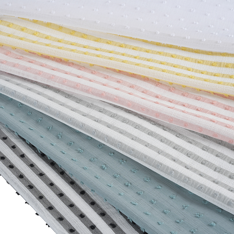 75D Catonic Nano Crepe Stripe Print Fabric