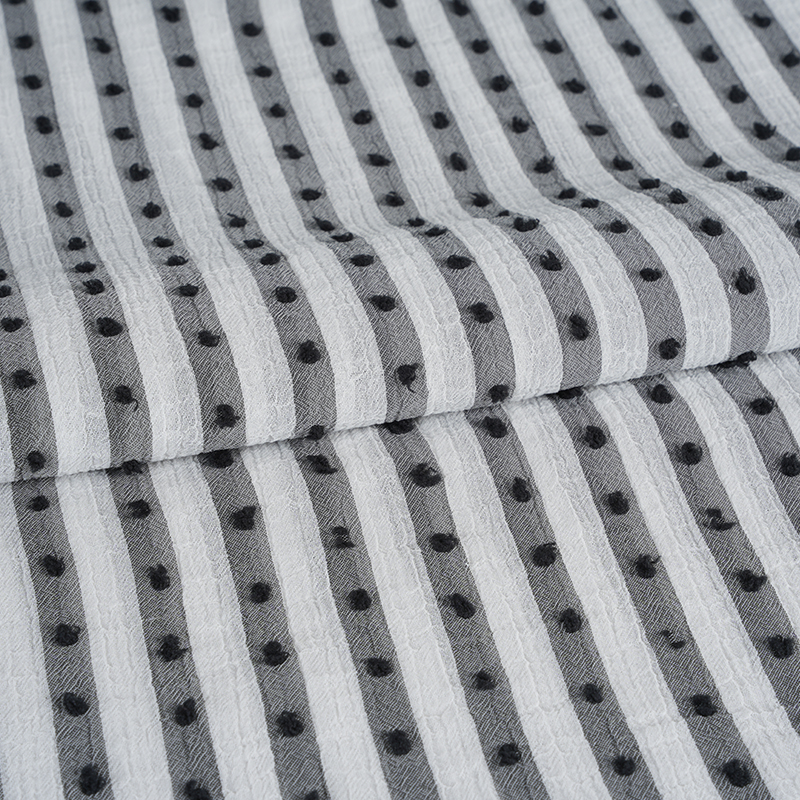 75D Catonic Nano Crepe Stripe Print Fabric