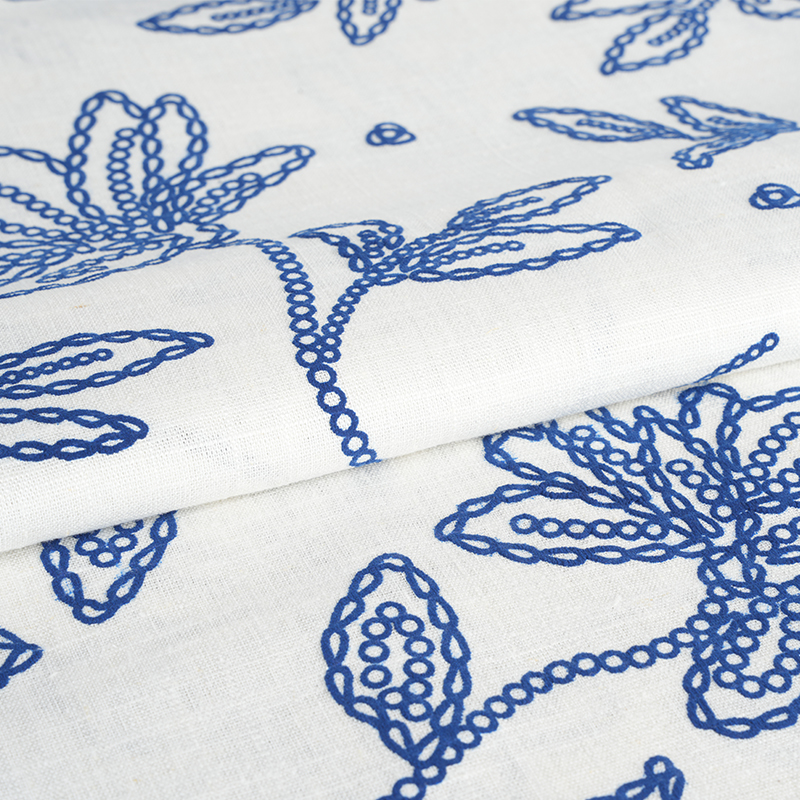 12S Viscose Linteum Floralis Spuma Print Fabric