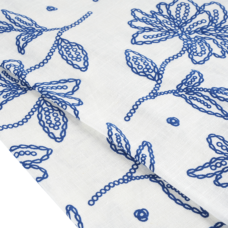 12S Viscose Linteum Floralis Spuma Print Fabric