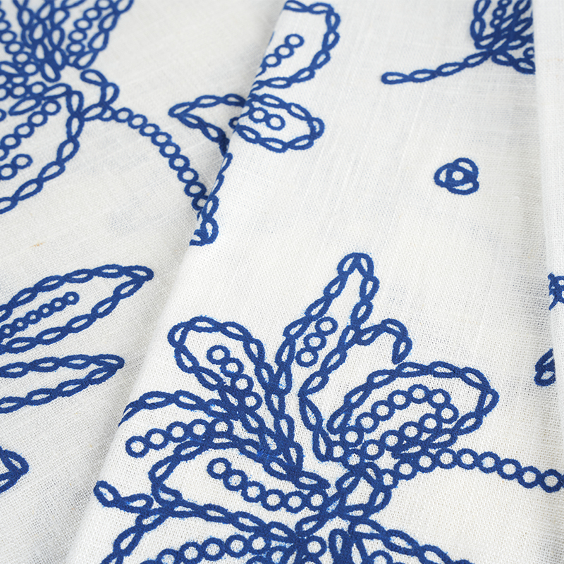 12S Viscose Linteum Floralis Spuma Print Fabric