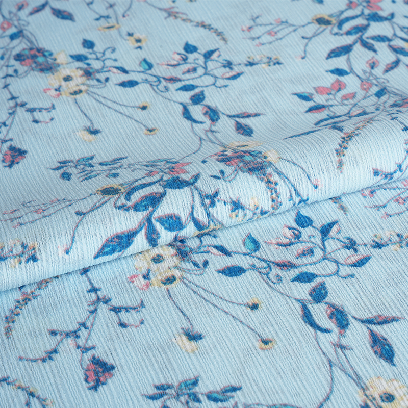 50*68 Compositum cortices Crinkle Hibiscus Flower Watermark Fabric