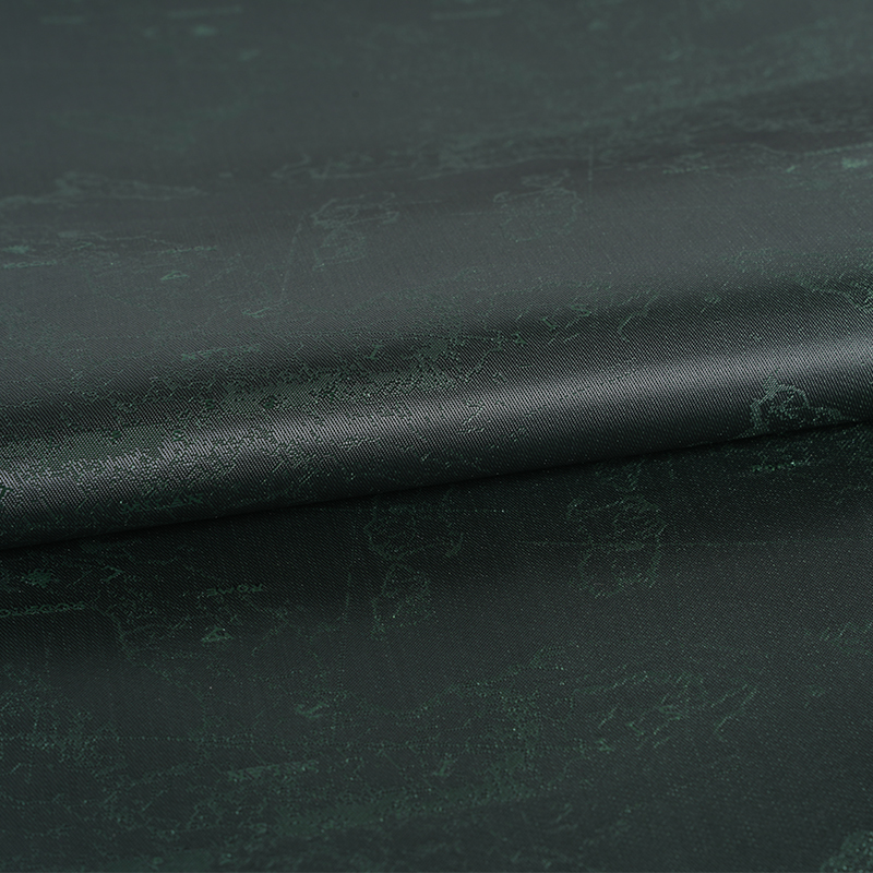 Polyester Catonic English Map Jacquard