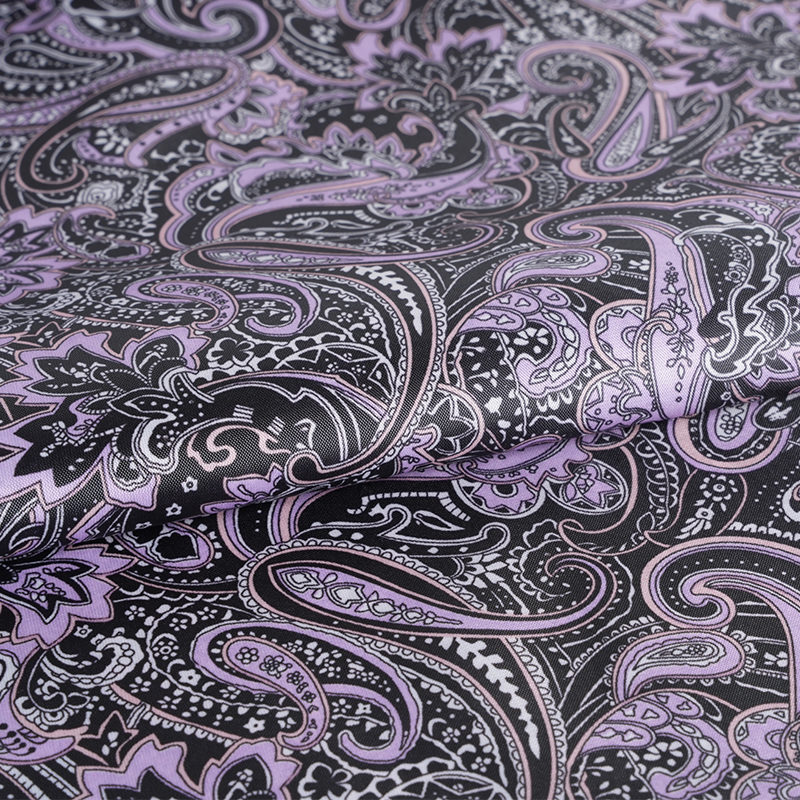 Polyester Taffeta Ponytail Pine Leaf Print Fabric