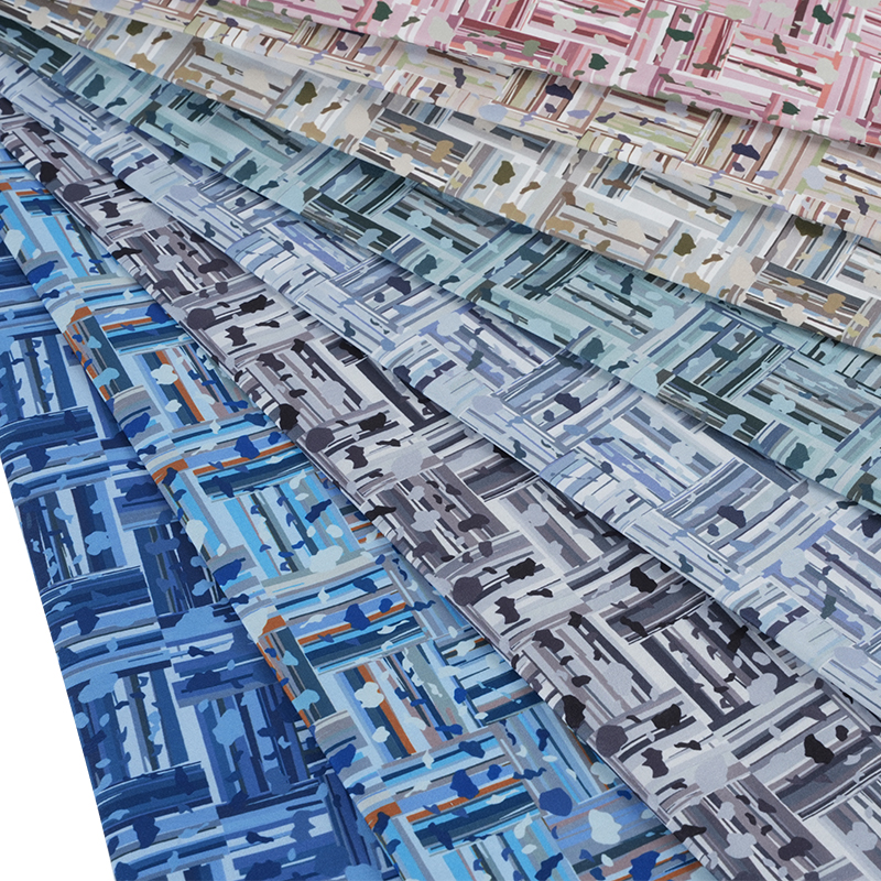 100D*40S Cool Silk Cotton Abstract Positivum et Negative Clausus Digital Typographia Fabric