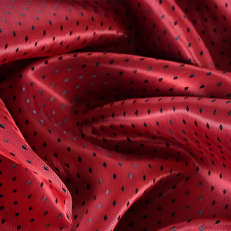 PV Herringbone Twill Bottom Small Diamond Grid Fabric