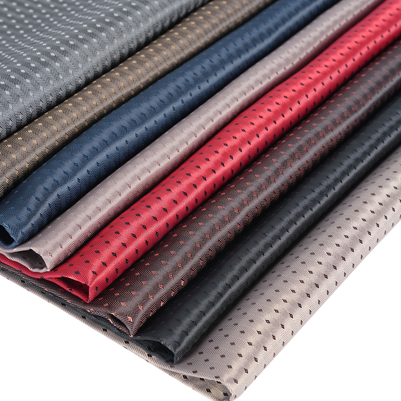 PV Herringbone Twill Bottom Small Diamond Grid Fabric